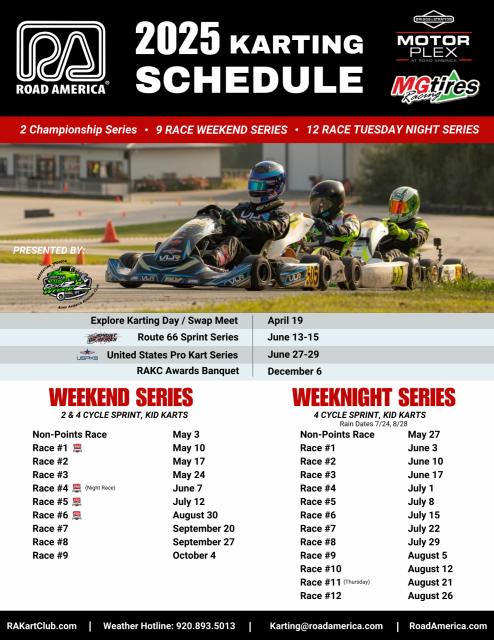 2025 RAKC Schedule